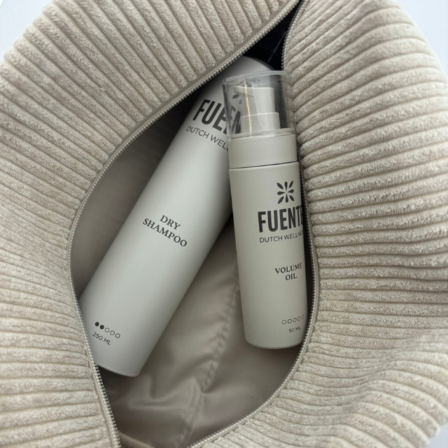 Fuente Dry Shampoo + Volume Oil = Free Beauty Bag