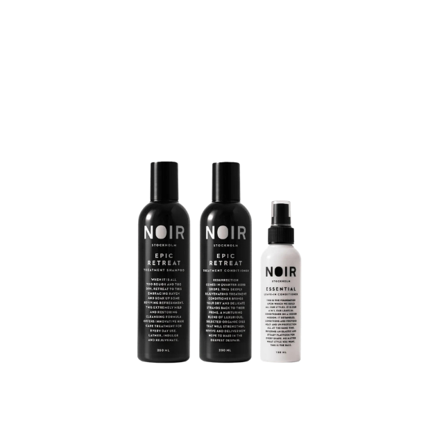 Voordeelbundel NOIR Stockholm! Epic Retreat Treatment Shampoo & Conditioner + Essential Leave-In